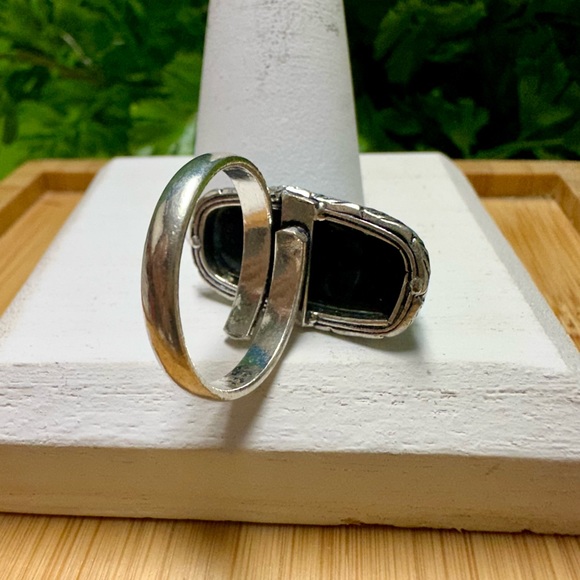 Blue Opal and silver ring - Picture 4 of 5